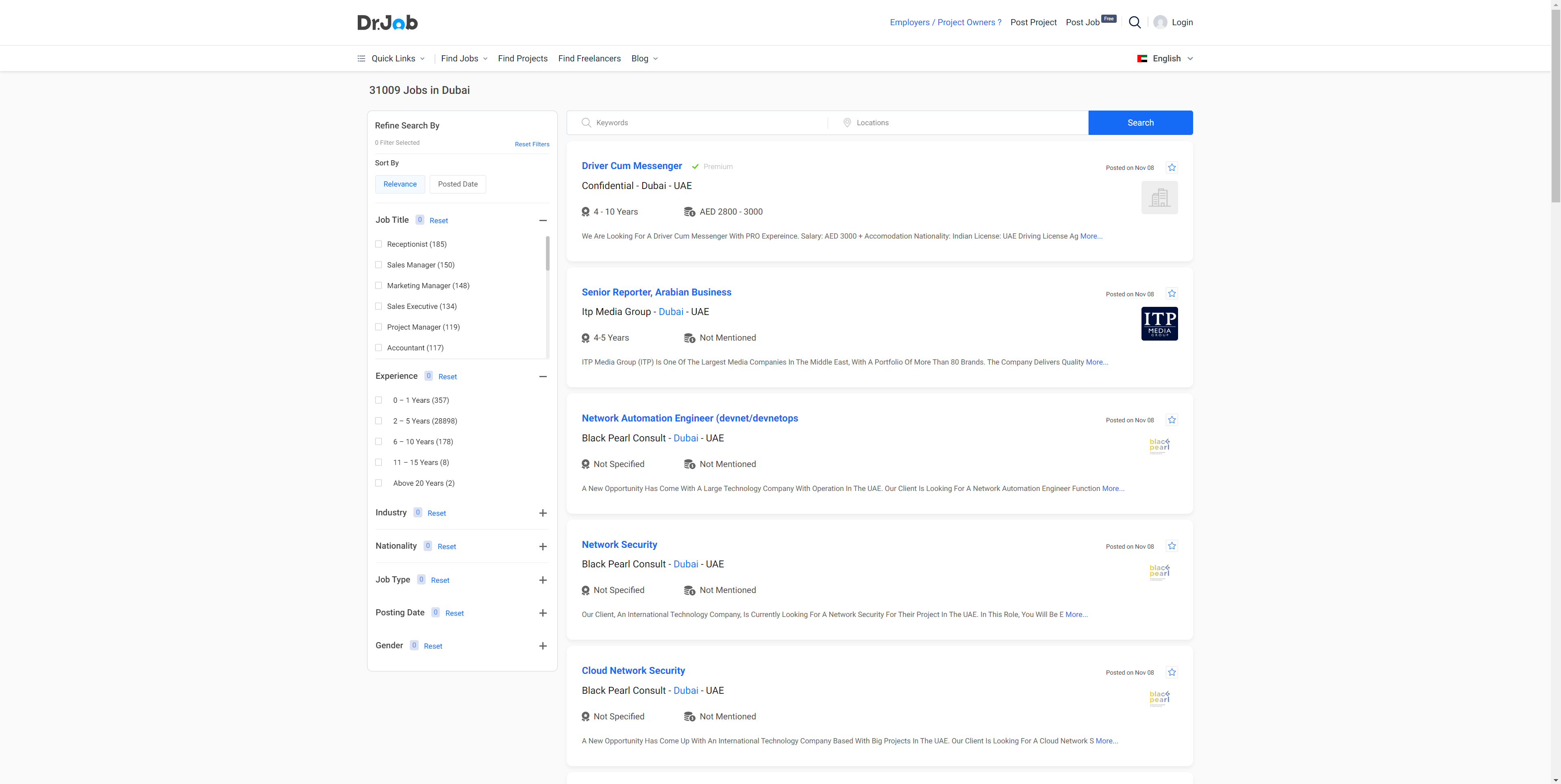 screenshot of Dr. Job